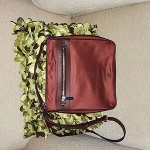 NWT Michael Kors Maroon Nylon Crossbody Purse​​​​​​​​